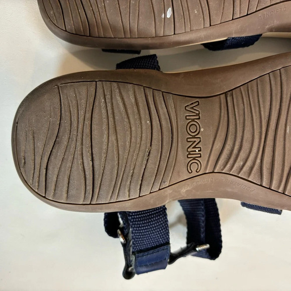 VIONIC Sz 8 Candace Sandals Adjustable Velcro Closure Podiatrist Design Footbed - Picture 7 of 8